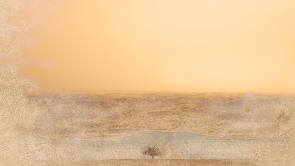Eine Art Wüstenbild als Sinnbild von Ruhe bei Meditation und Energiearbeit