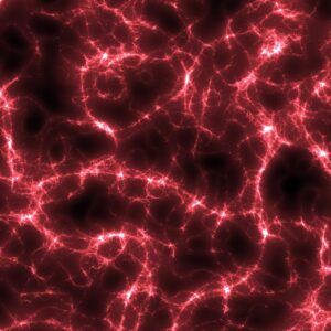 rotes Blitzgewitter in den Nervenzellen